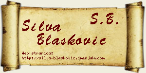 Silva Blašković vizit kartica